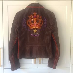 Wilson leather genuine suede blazer with bling! Size S.